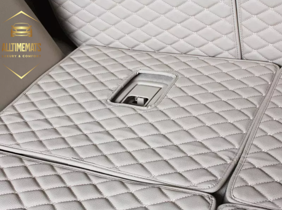 Grey Full Cargo Trunk mat/liner, partial for Honda, BMW, Ford, VOLVO, Nissan, Hyundai, Jeep close up view