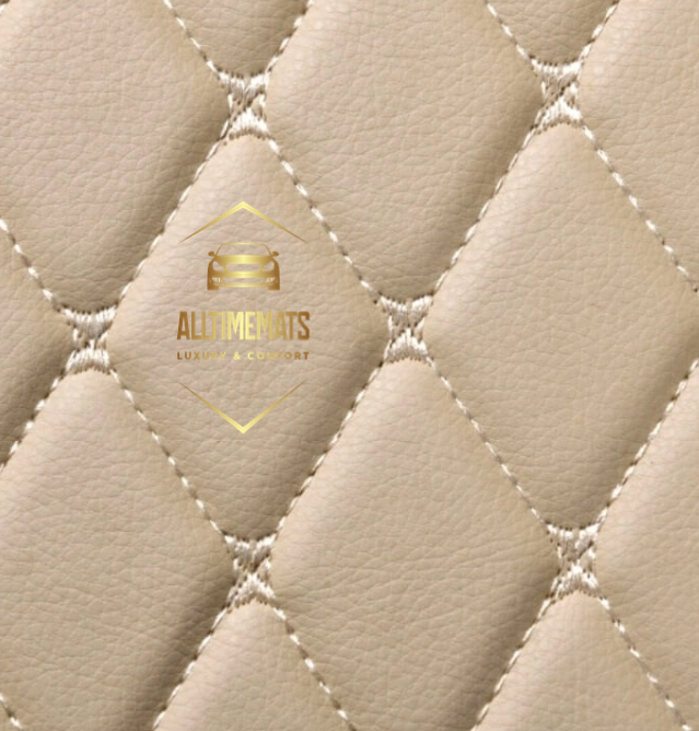 Cream Full Cargo Trunk mat/liner, partial for Honda, BMW, Ford, VOLVO, Nissan, Hyundai, Jeep close up view