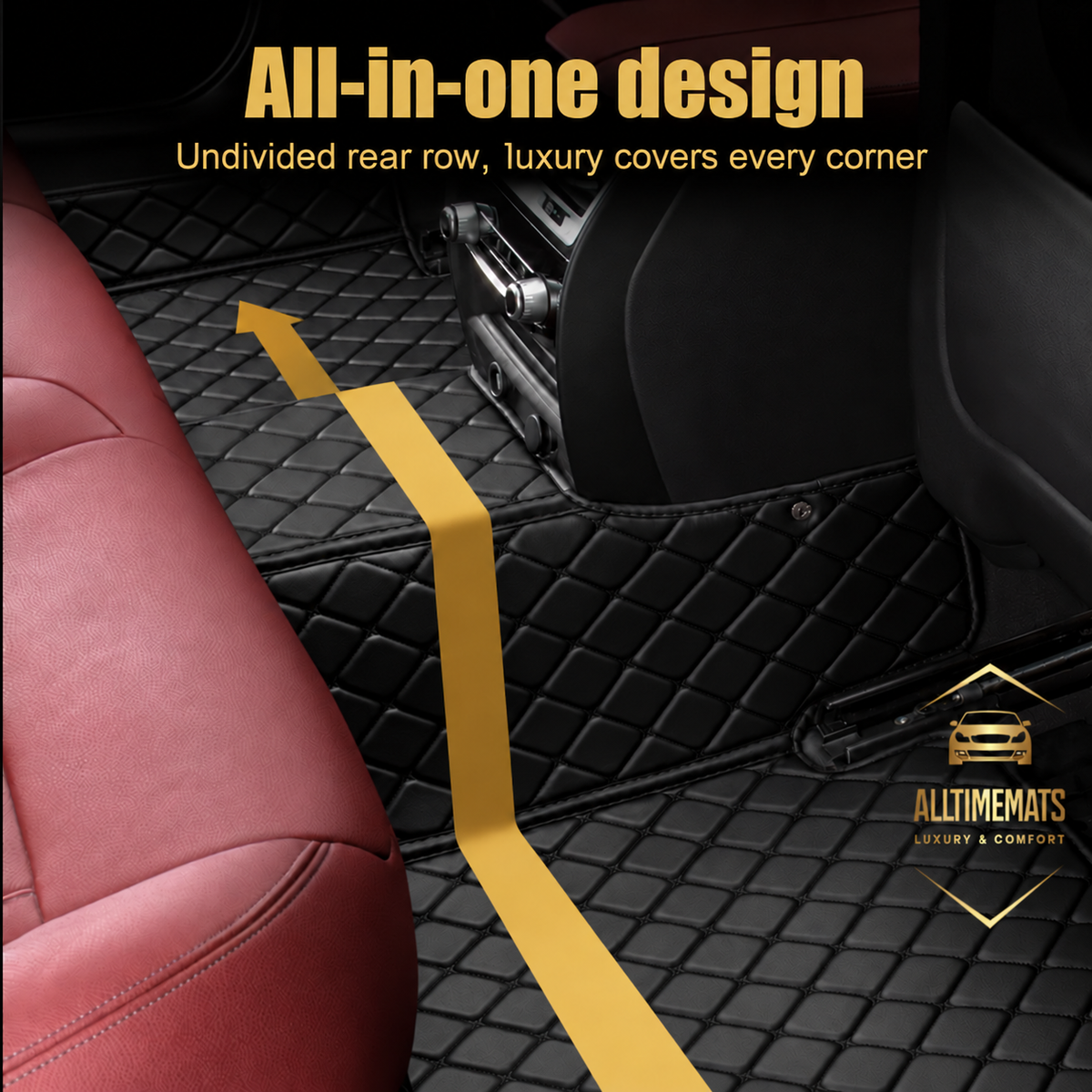 Luxurious Solid Black Floor Mats