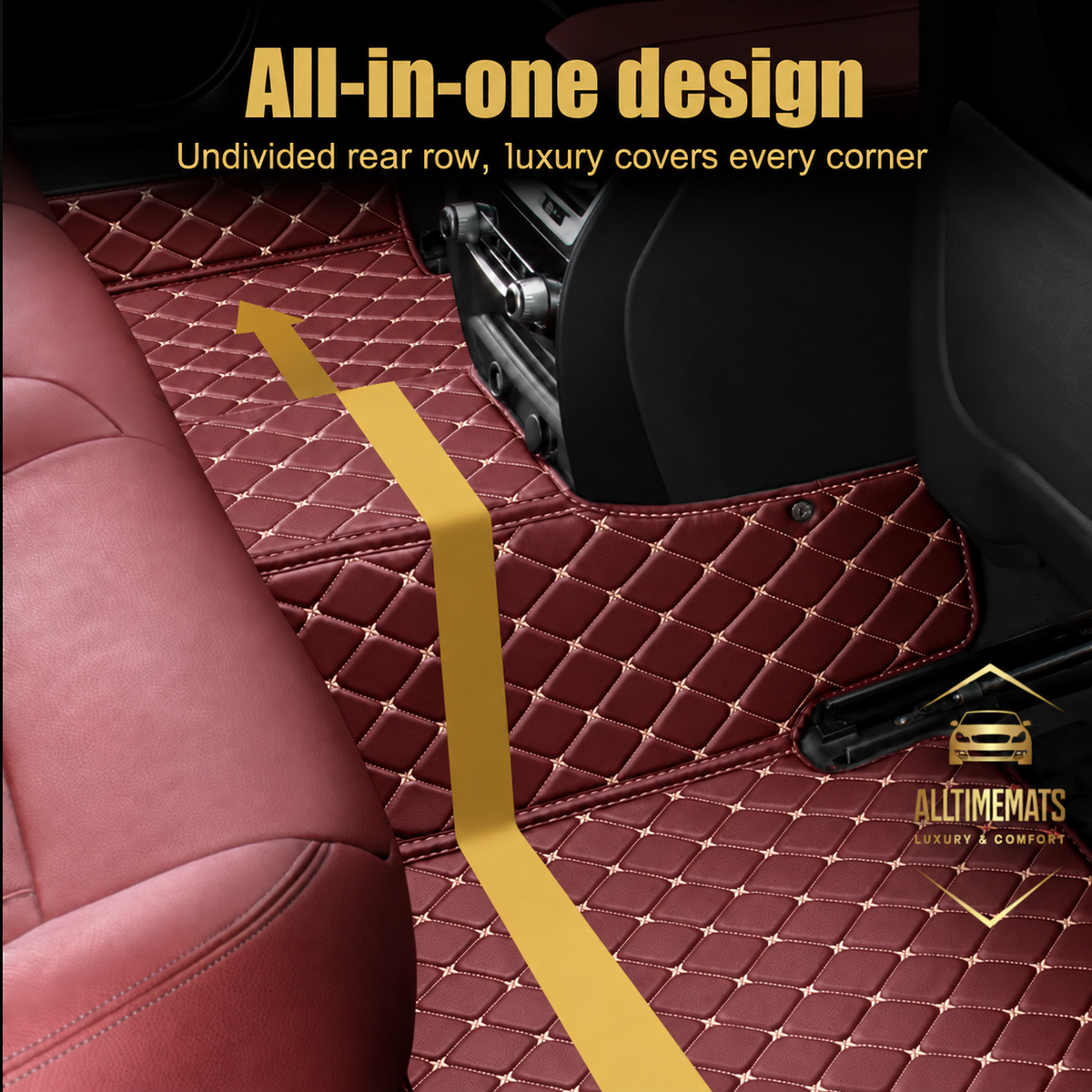 Luxurious Wine Red Floor Mats