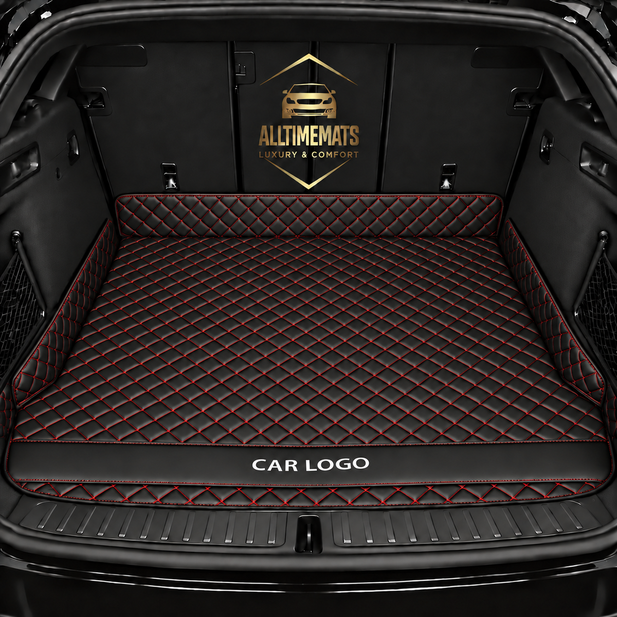 Luxurious Black/Red Trunk Liner