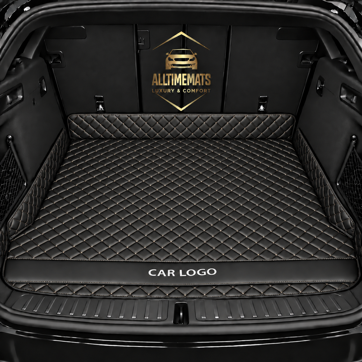 Luxurious Black/Beige Trunk Liner