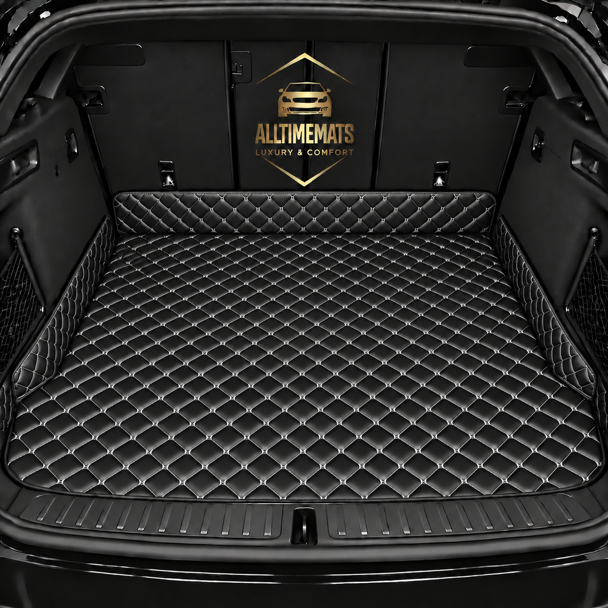 Luxurious Black/White Trunk Liner
