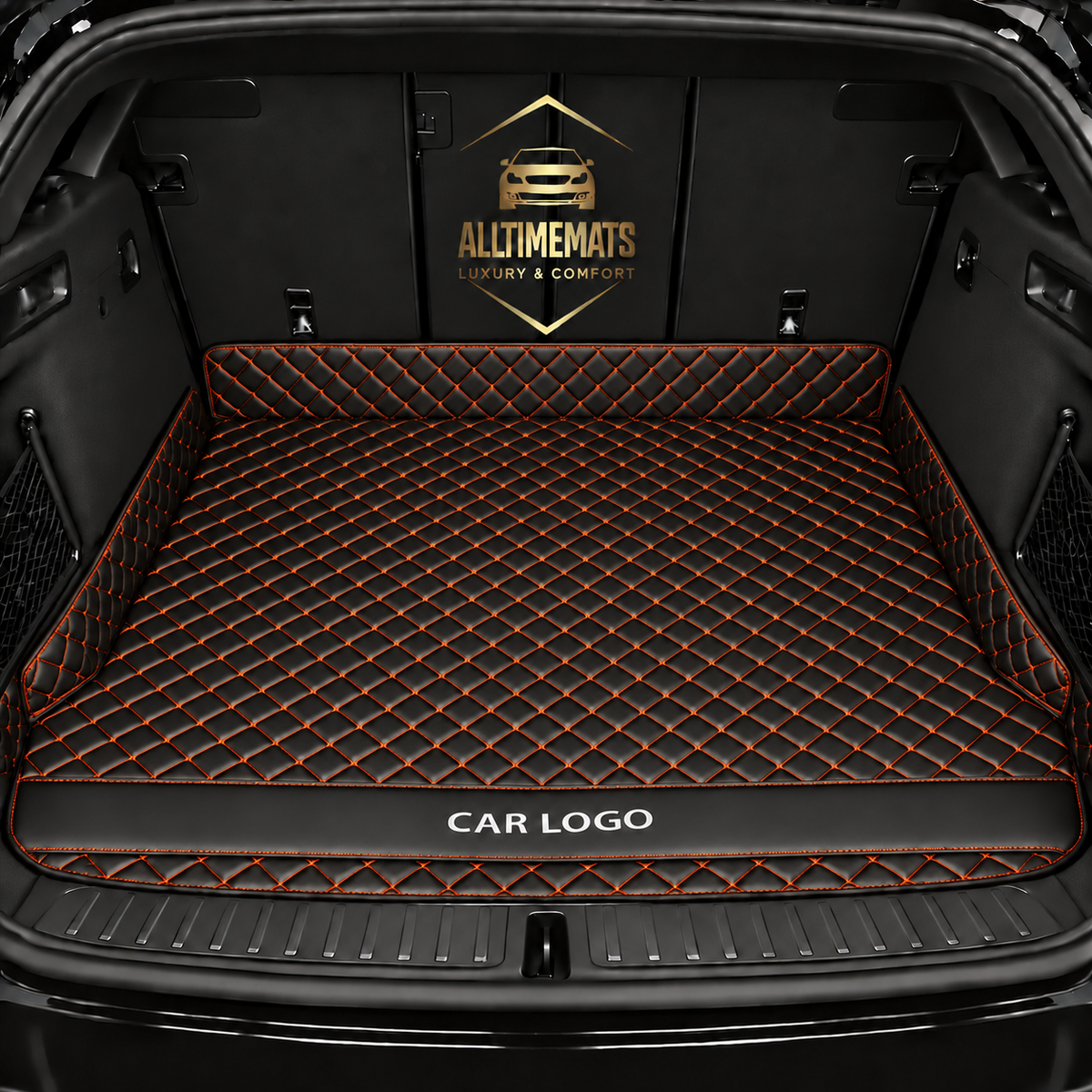 Luxurious Black/Orange Trunk Liner