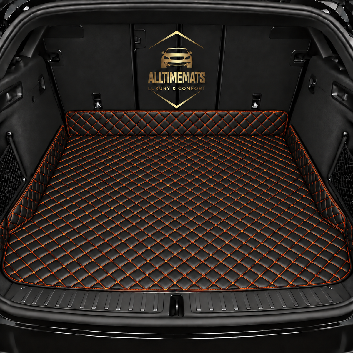 Luxurious Black/Orange Trunk Liner