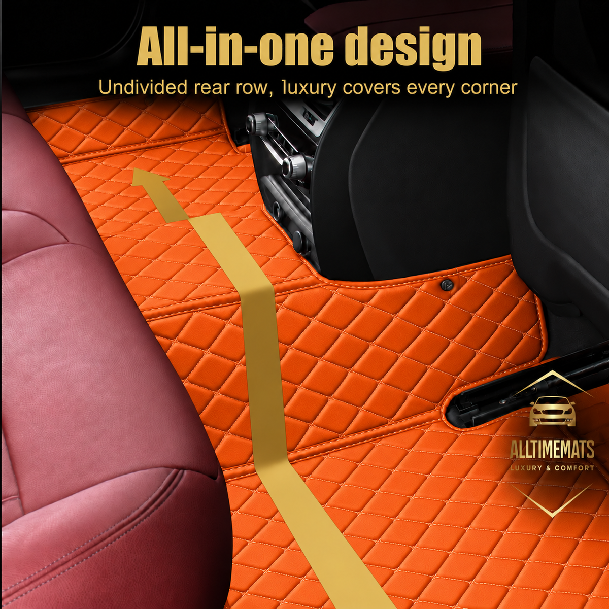 Luxurious Orange Floor Mats
