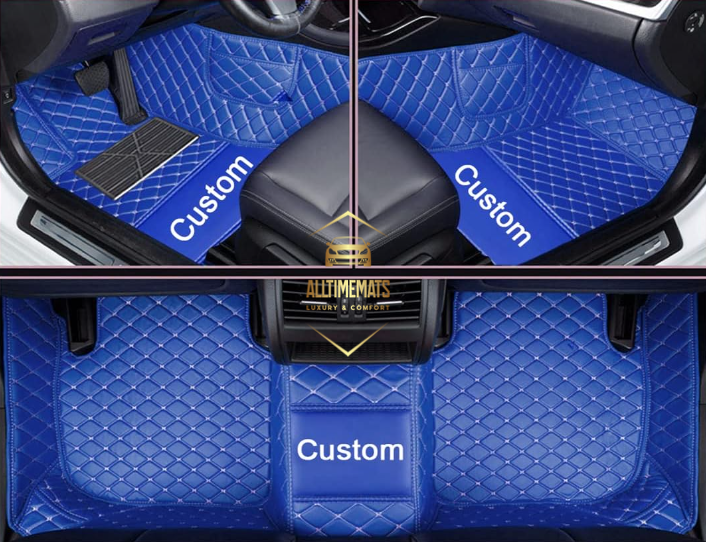 Luxurious Sky Blue Floor Mats