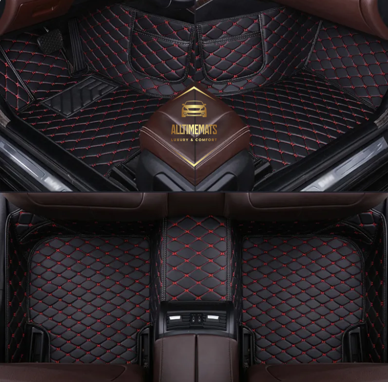 Luxurious Black/Red Floor Mats