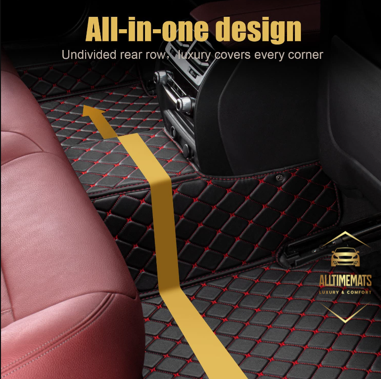 Luxurious Black/Red Floor Mats