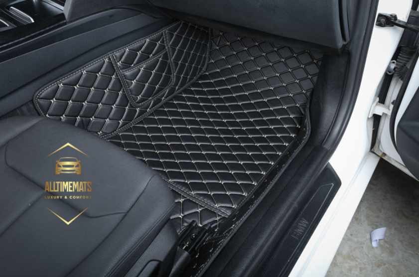 Luxurious Black/Beige Floor Mats