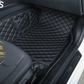 Luxurious Solid Black Floor Mats