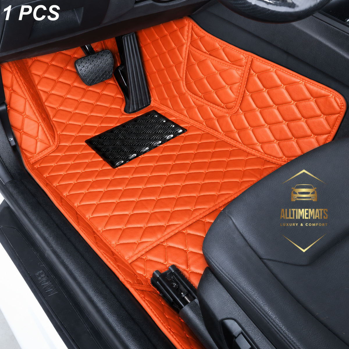 Luxurious Orange Floor Mats