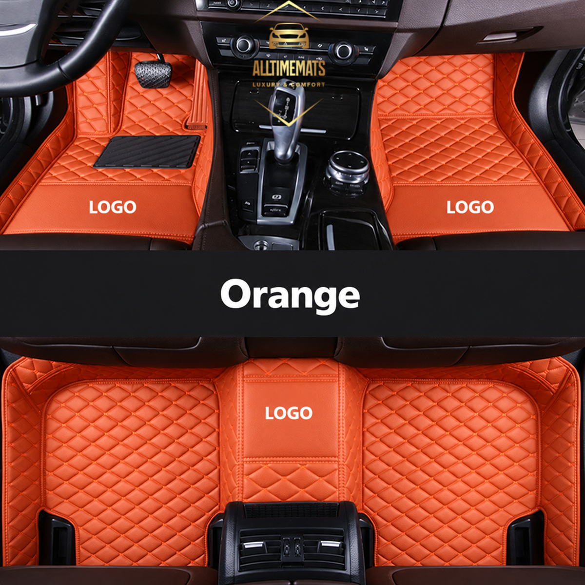 Luxurious Orange Floor Mats