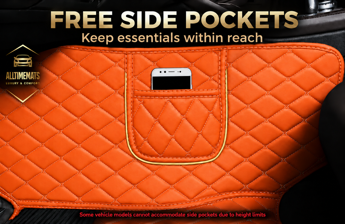 Luxurious Orange Floor Mats