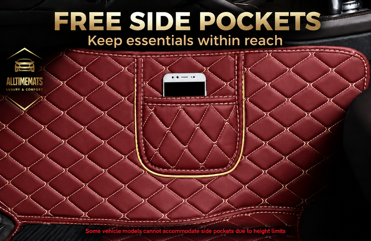 Luxurious Wine Red Floor Mats