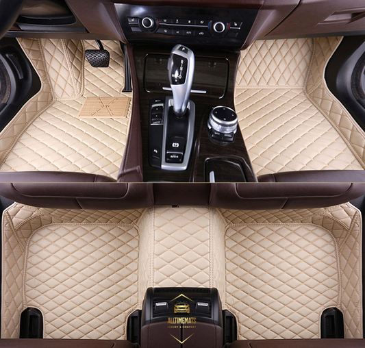 Cream Car Mats/Floor mats for Honda, BMW, Ford, VOLVO, Nissan, Hyundai, Jeep aerial view