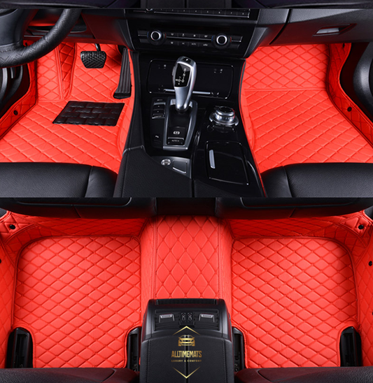 Scarlet Red Car Mats/Floor mats for Honda, BMW, Ford, VOLVO, Nissan, Hyundai, Jeep aerial view
