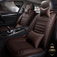 Deluge Coffee leather car seat covers for honda, hyundai, nissan, ford, toyota, chevy, jeep, dodge front row with cushions