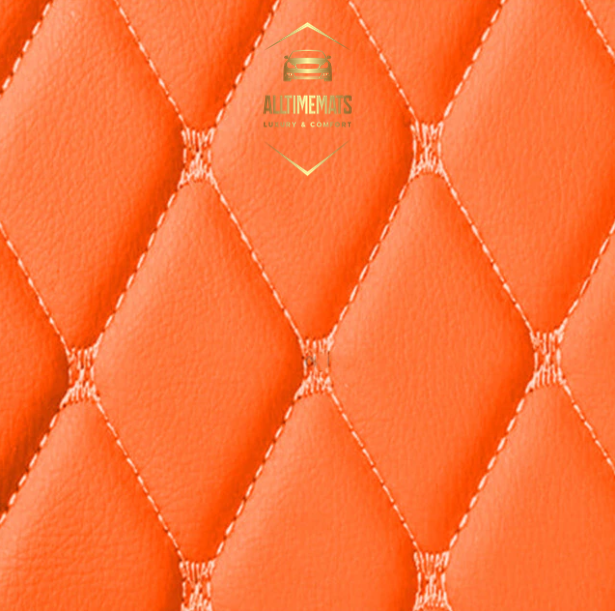 Orange Car Mats/Floor Mats. For Ford, Honda, BMW, Jeep, Toyota, Hyundai close view