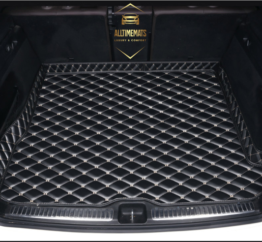 Black/white Partial Cargo Trunk mat/liner, partial for Honda, BMW, Ford, VOLVO, Nissan, Hyundai, Jeep aerial view