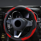 leather scarlet red steering wheel cover ford toyota honda nissan chevy hyundai jeep dodge bmw