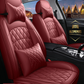 Wine Red leather car seat covers for honda, hyundai, nissan, ford, toyota, chevy, jeep, dodge front row with cushions