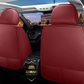 Wine Red leather car seat covers for honda, hyundai, nissan, ford, toyota, chevy, jeep, dodge front rowback view