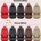 Solid black leather car seat covers for honda, hyundai, nissan, ford, toyota, chevy, jeep, dodge other colors