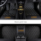 Black Gold Car Mats/Floor mats for Honda, BMW, Ford, VOLVO, Nissan, Hyundai, Jeep aerial view with logos