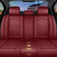 Wine Red leather car seat covers for honda, hyundai, nissan, ford, toyota, chevy, jeep, dodge back row