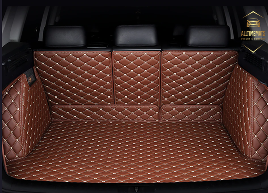 Brown Full Cargo Trunk mat/liner, partial for Honda, BMW, Ford, VOLVO, Nissan, Hyundai, Jeep aerial view