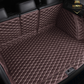 Coffee Full Cargo Trunk mat/liner, partial for Honda, BMW, Ford, VOLVO, Nissan, Hyundai, Jeep aerial view. angled right
