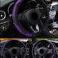 leather carbon violet steering wheel cover ford toyota honda nissan chevy hyundai jeep dodge bmw