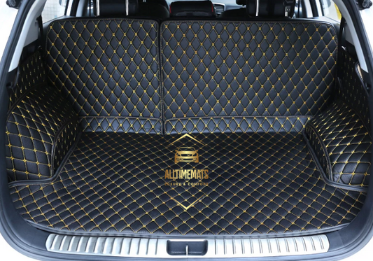 Black Gold Full Cargo Trunk mat/liner, partial for Honda, BMW, Ford, VOLVO, Nissan, Hyundai, Jeep aerial view