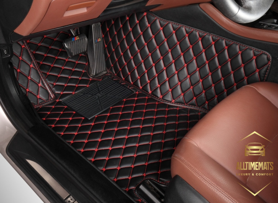 Black/Red Car Mats/Floor mats for Honda, BMW, Ford, VOLVO, Nissan driver's mat
