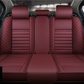 Deluge wine red leather car seat covers for honda, hyundai, nissan, ford, toyota, chevy, jeep, dodge back row