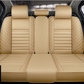 Deluge Cream leather car seat covers for honda, hyundai, nissan, ford, toyota, chevy, jeep, dodge back row