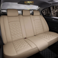 Cream leather car seat covers for honda, hyundai, nissan, ford, toyota, chevy, jeep, dodge back row