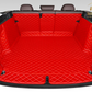 Scarlet Red Full Cargo Trunk mat/liner, partial for Honda, BMW, Ford, VOLVO, Nissan, Hyundai, Jeep aerial view