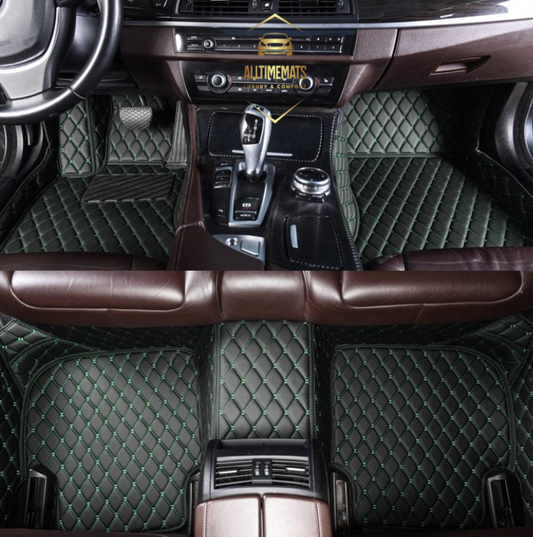Black/Green Car Mats/Floor mats for Honda, BMW, Ford, VOLVO, Nissan, Hyundai, Jeep aerial view