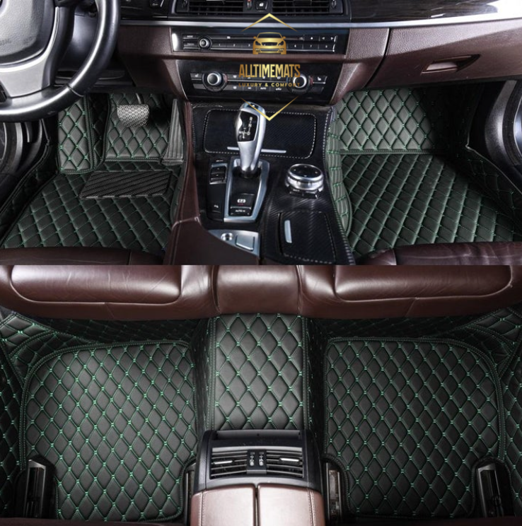 Black/Green Car Mats/Floor mats for Honda, BMW, Ford, VOLVO, Nissan, Hyundai, Jeep aerial view