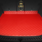 Scarlet Red Partial Cargo Trunk mat/liner, partial for Honda, BMW, Ford, VOLVO, Nissan, Hyundai, Jeep aerial view
