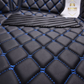 Black/Blue Car Mats/Floor mats for Honda, BMW, Ford, VOLVO, Nissan, Hyundai, Jeep close up view