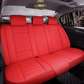 Scarlet Red leather car seat covers for honda, hyundai, nissan, ford, toyota, chevy, jeep, dodge back row