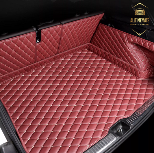 Wine Red Full Cargo Trunk mat/liner, partial for Honda, BMW, Ford, VOLVO, Nissan, Hyundai, Jeep aerial view