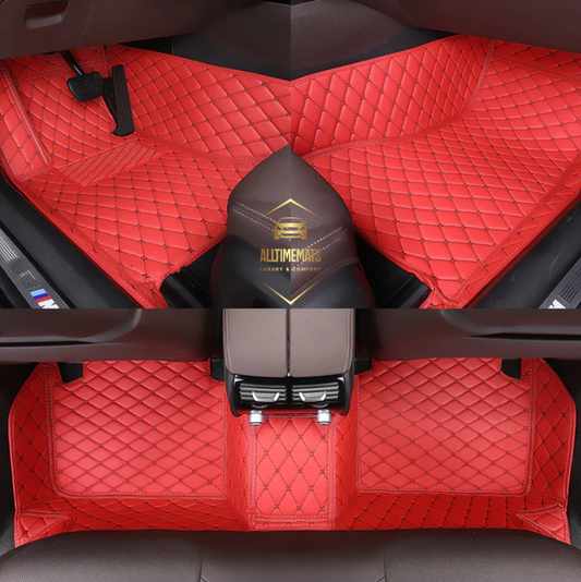Red/Black Car Mats/Floor mats for Honda, BMW, Ford, VOLVO, Nissan, Hyundai, Jeep aerial view