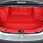 Scarlet Red Full Cargo Trunk mat/liner, partial for Honda, BMW, Ford, VOLVO, Nissan, Hyundai, Jeep sedan view