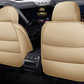 Luxury Cream leather car seat covers for honda, hyundai, nissan, ford, toyota, chevy, jeep, dodge back row view
