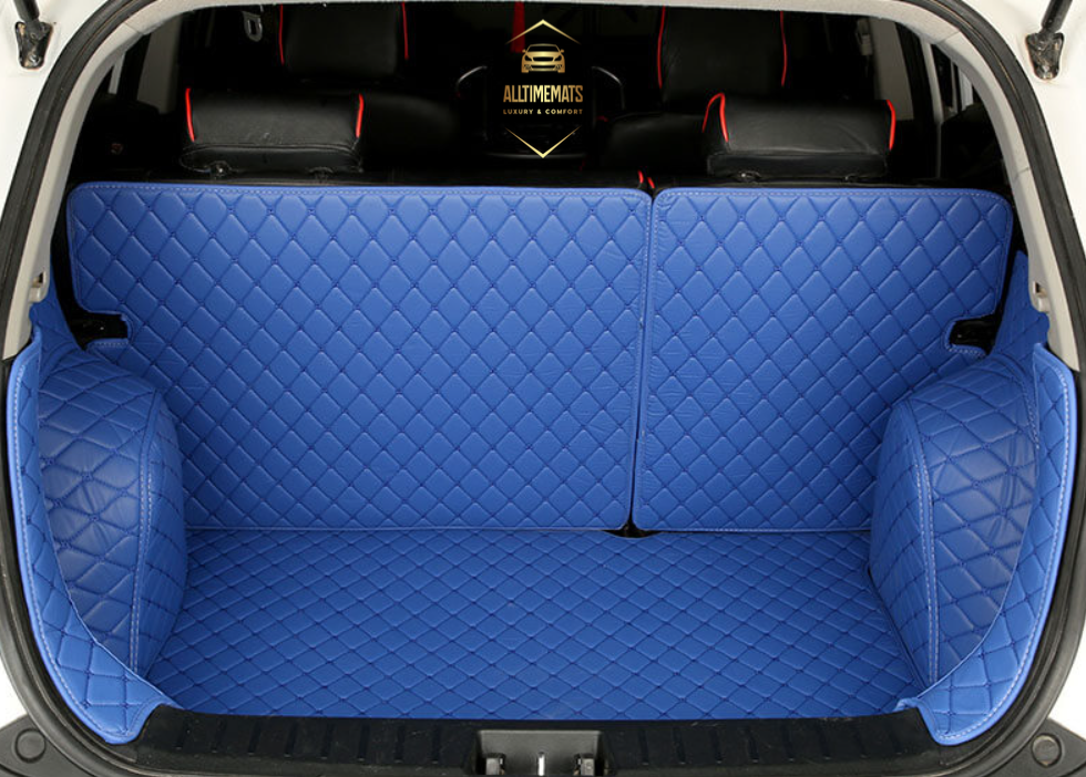 Sky Blue Full Cargo Trunk mat/liner for Honda, BMW, Ford, VOLVO, Nissan, Hyundai, Jeep. aerial view