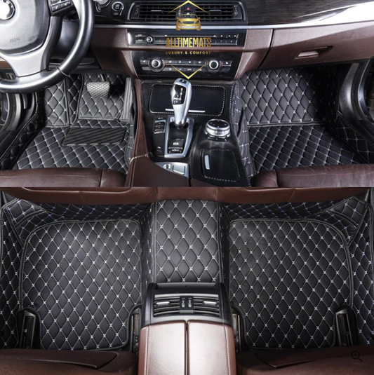 Black/White Car Mats/Floor mats for Honda, BMW, Ford, VOLVO, Nissan, Hyundai, Jeep aerial view